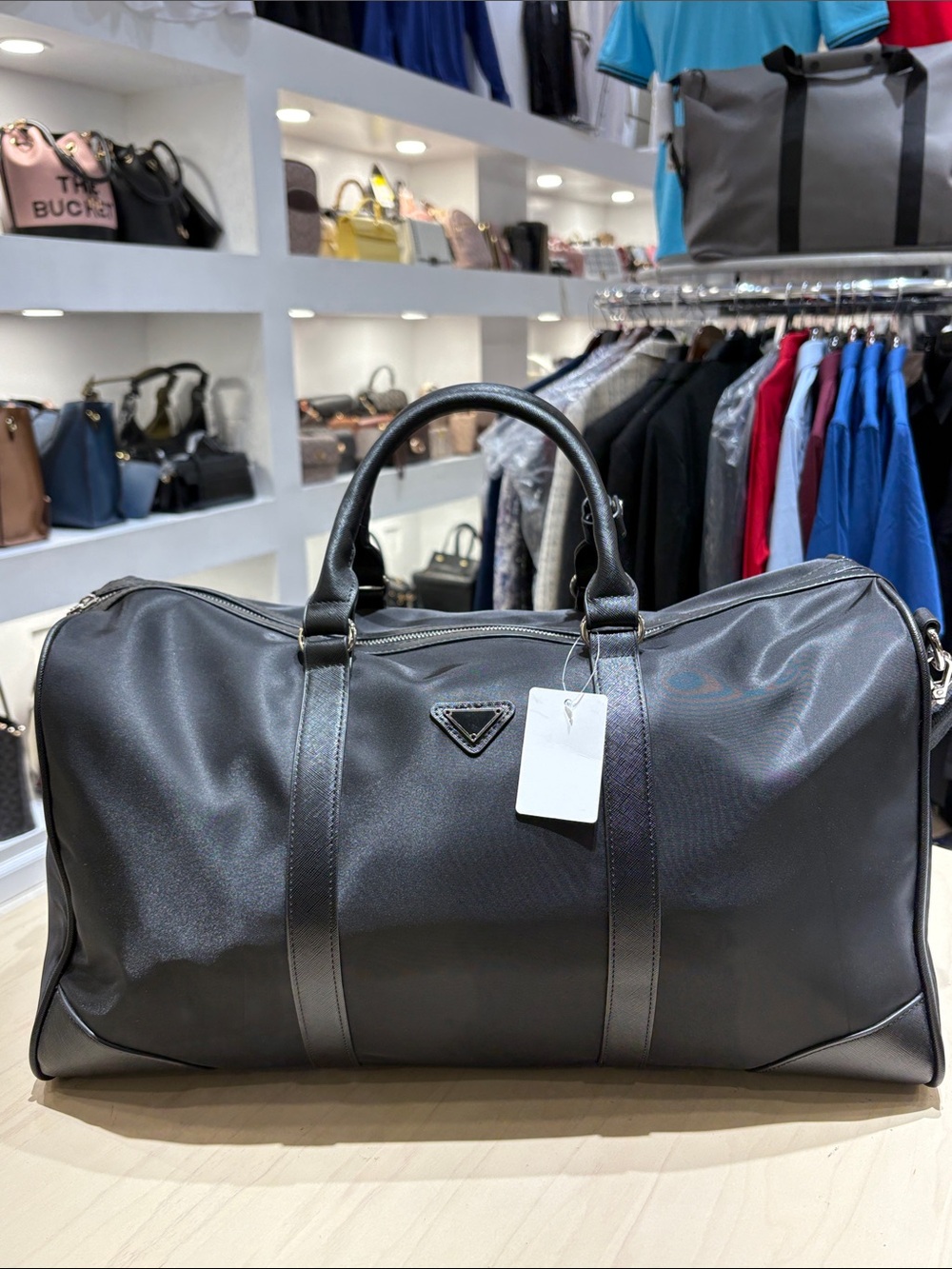 Black Men's Travel Duffle Bag - Premium Carryall